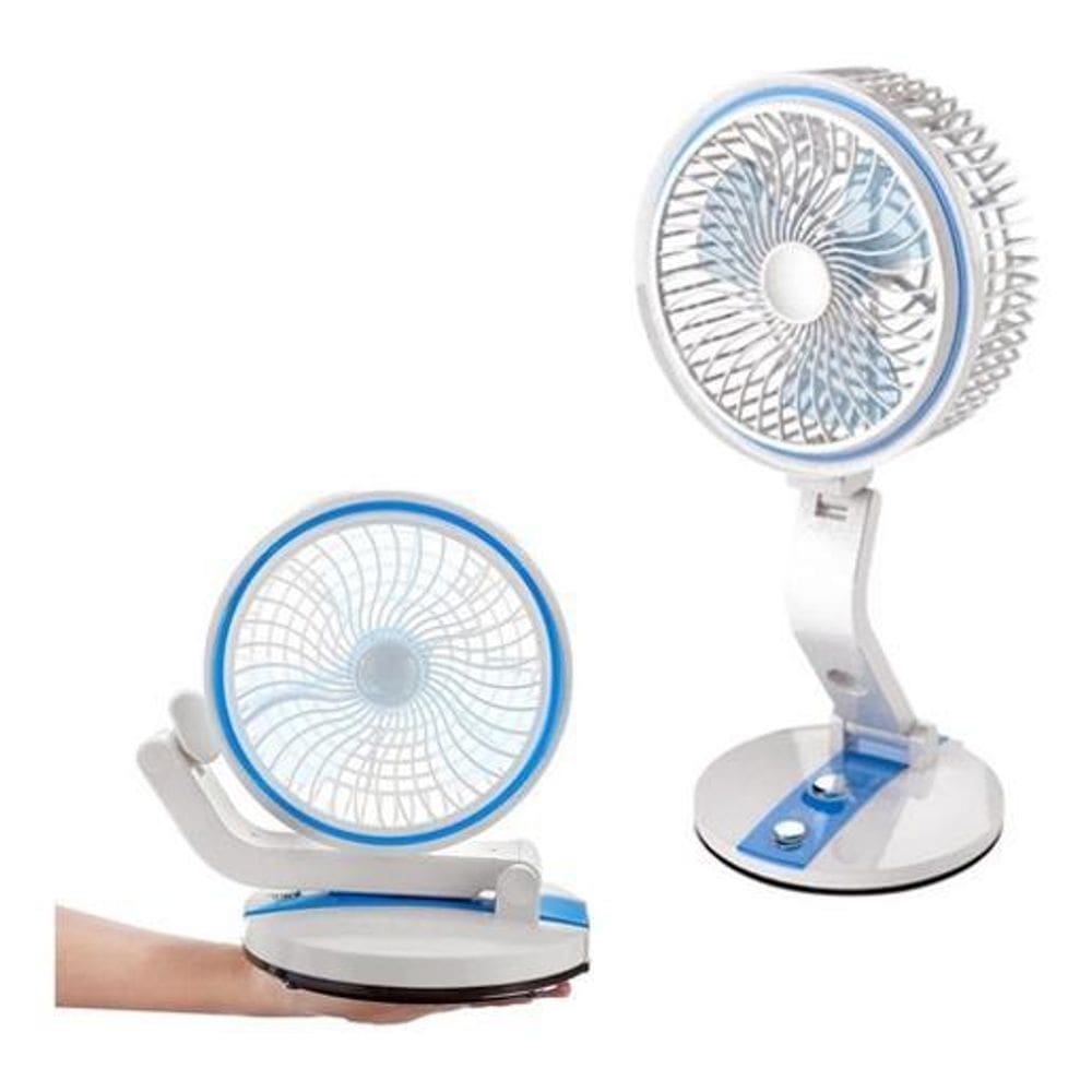 Mini Ventilador Portatil Dobravel Relulavel Com Luz Led