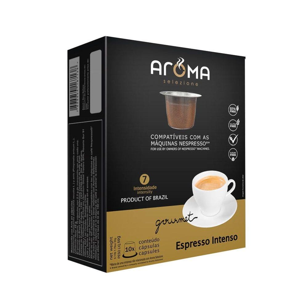 Cápsulas Café Aroma Intenso - Kit 10 unid. - Compat. 100%.