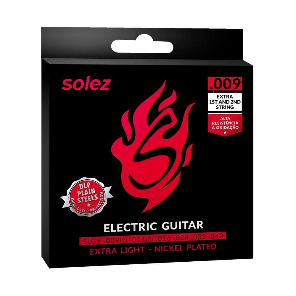 Encordoamento Para Guitarra Solez 09 042 SLG9 Nickel Plated