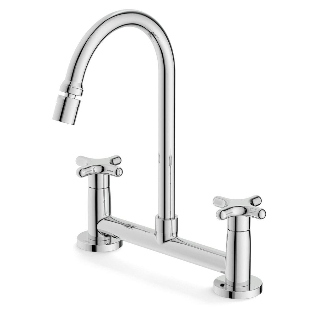Misturador para Cozinha de Mesa com Bica Móvel e Arejador Articulado Cross Cromado