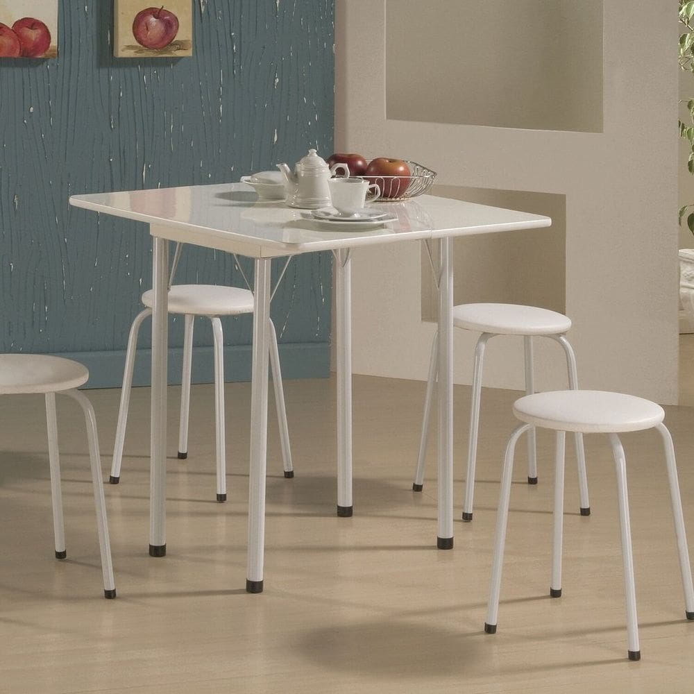 Conjunto para Sala de Jantar Nádia 72x72 Cm Branco