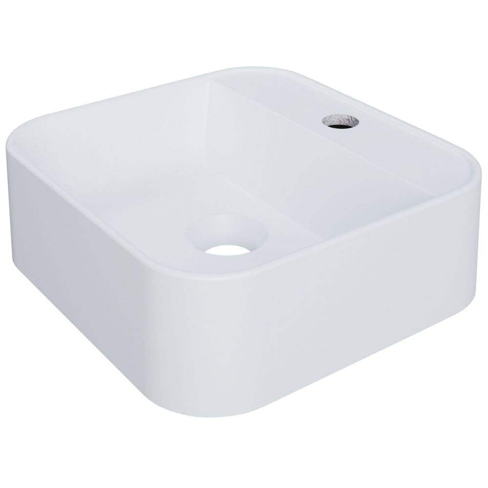 Cuba de Apoio Quadrada Para Banheiro Lavabo C01 QA31W Branco Matte Fosca - Lyam