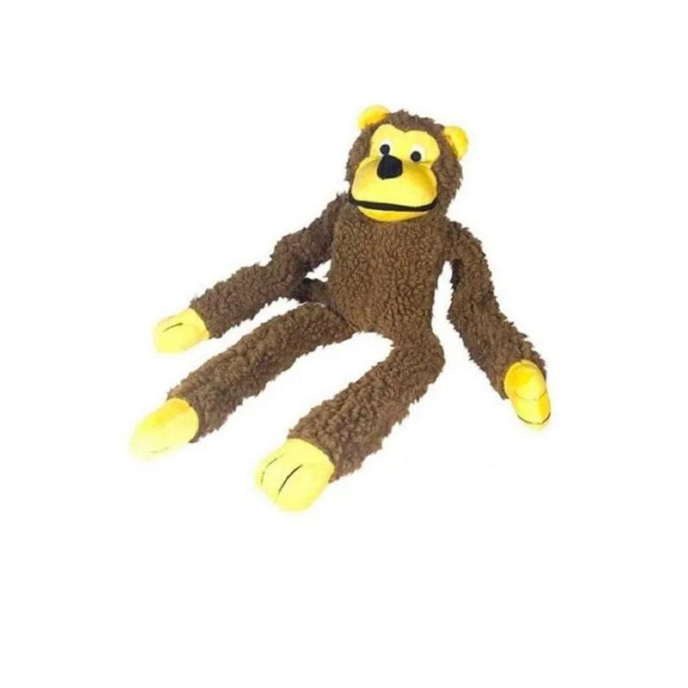Brinquedo Macaco Marrom Premium Pelucia Para Cachorro