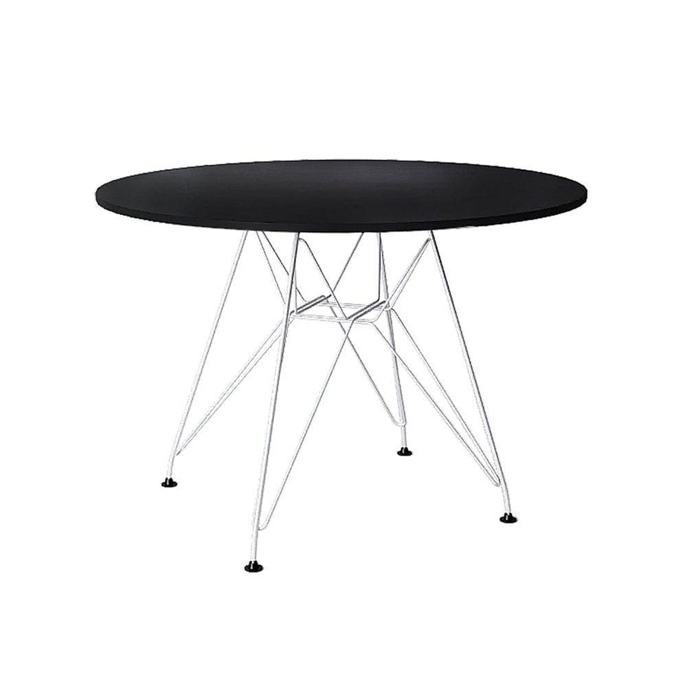 Mesa Jantar Eames Redonda 90cm com Ferro Up Home Preto