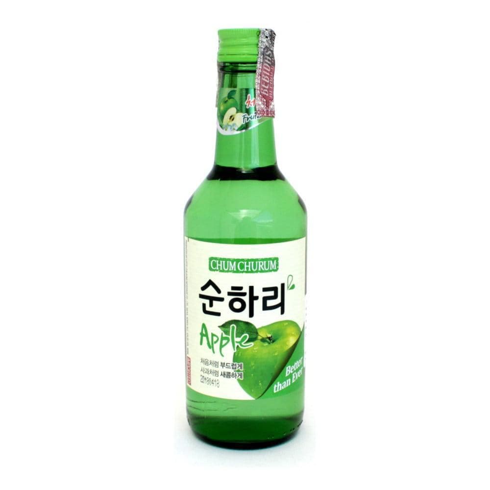 Bebida Coreana Soju Chum Churum Sabor Maça Verde 360Ml Lotte