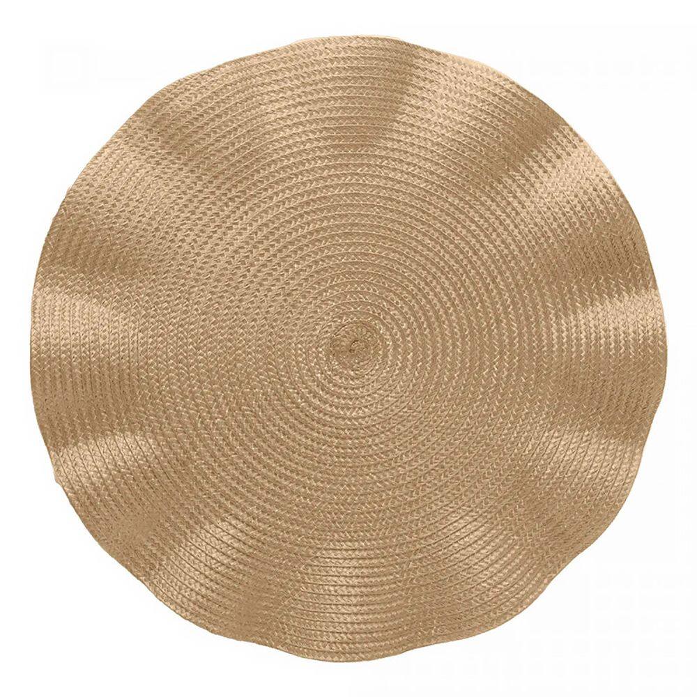 Lugar Americano de Poliéster Babado Dourado 38cm 29282 - Wolff