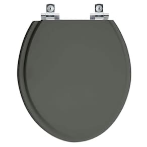 Assento Sanitário com Fechamento Lento Convencional Oval Cinza Escuro para vaso Ideal Standard