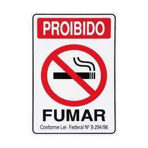 Placa De Sinalização Proibido Fumar 15X20 - P-5/1 F9E