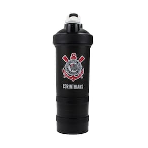 Garrafa Shakeira Mola 2 Compartimentos 500Ml - Corinthians