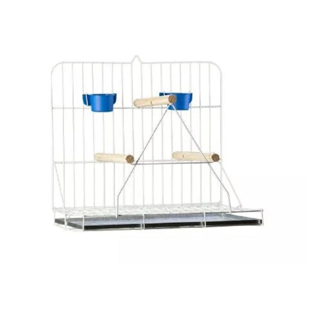 Puleiro Triplo para Pássaros Prata 49cm
