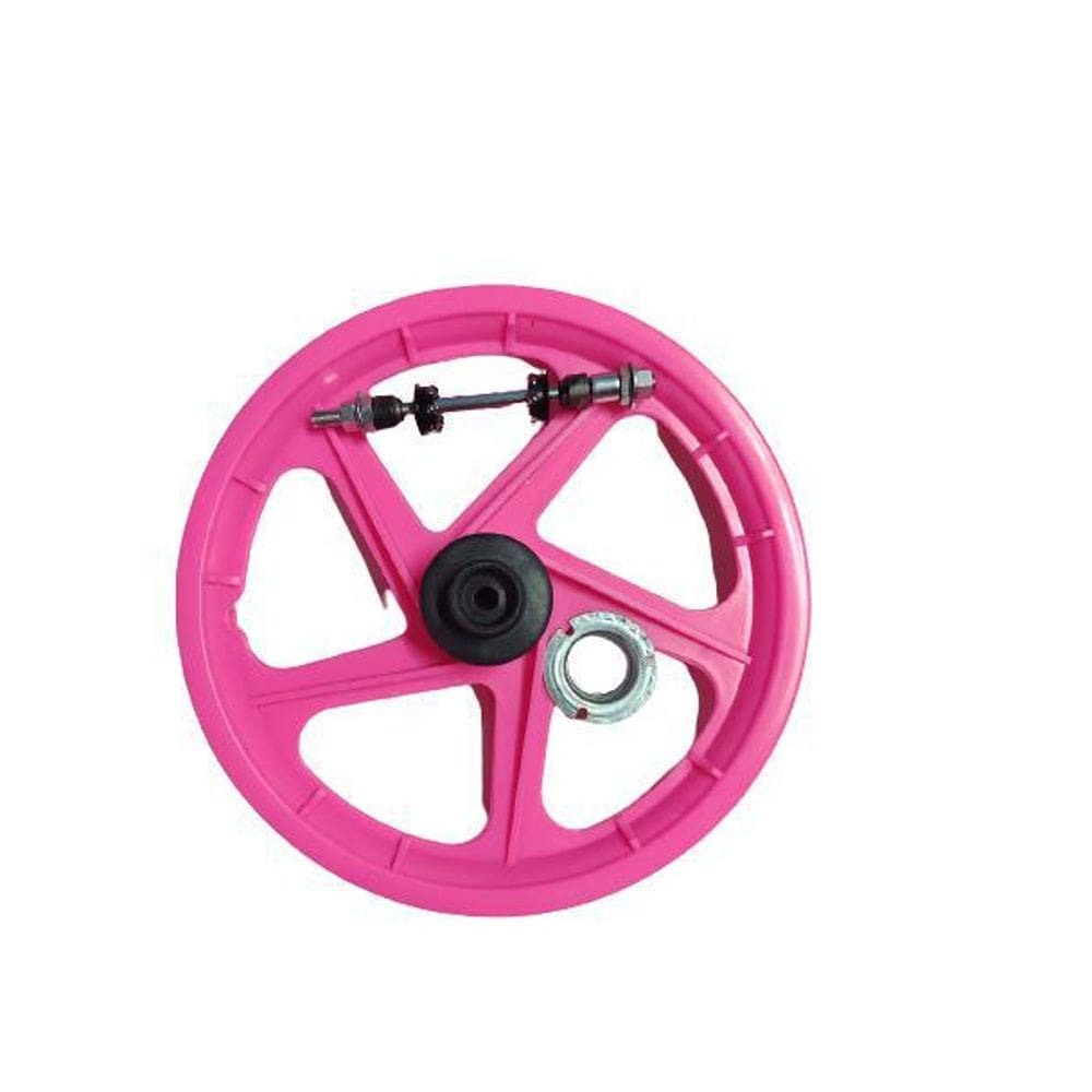 Aro 16 Nylon Infantil Rosa | Bike com Eixos Rolamentos