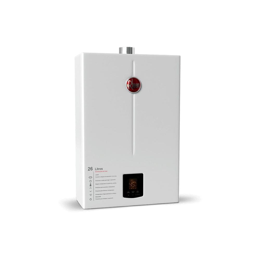 Aquecedor Rheem Digital GN 26 Litros - Exaustão Forçada