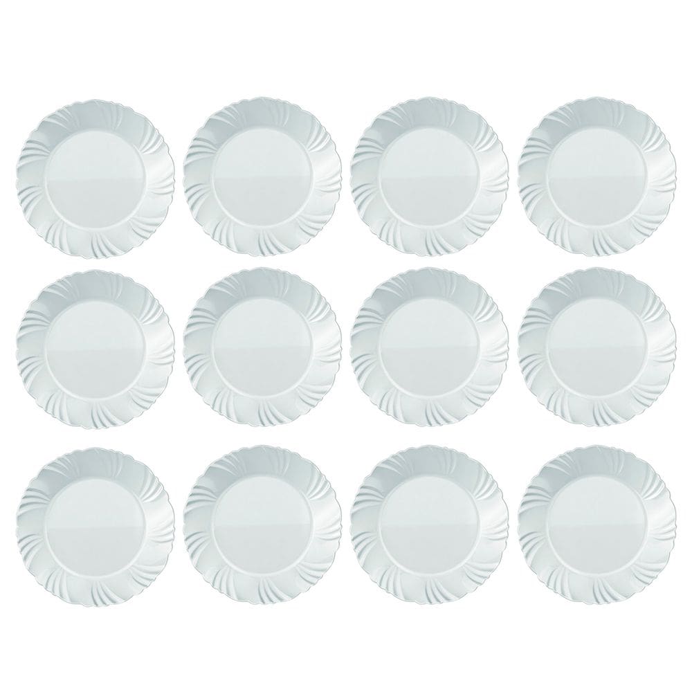 Prato de Sobremesa Duralex Opaline Pétala 19,5 cm 12 Unidades - Nadir