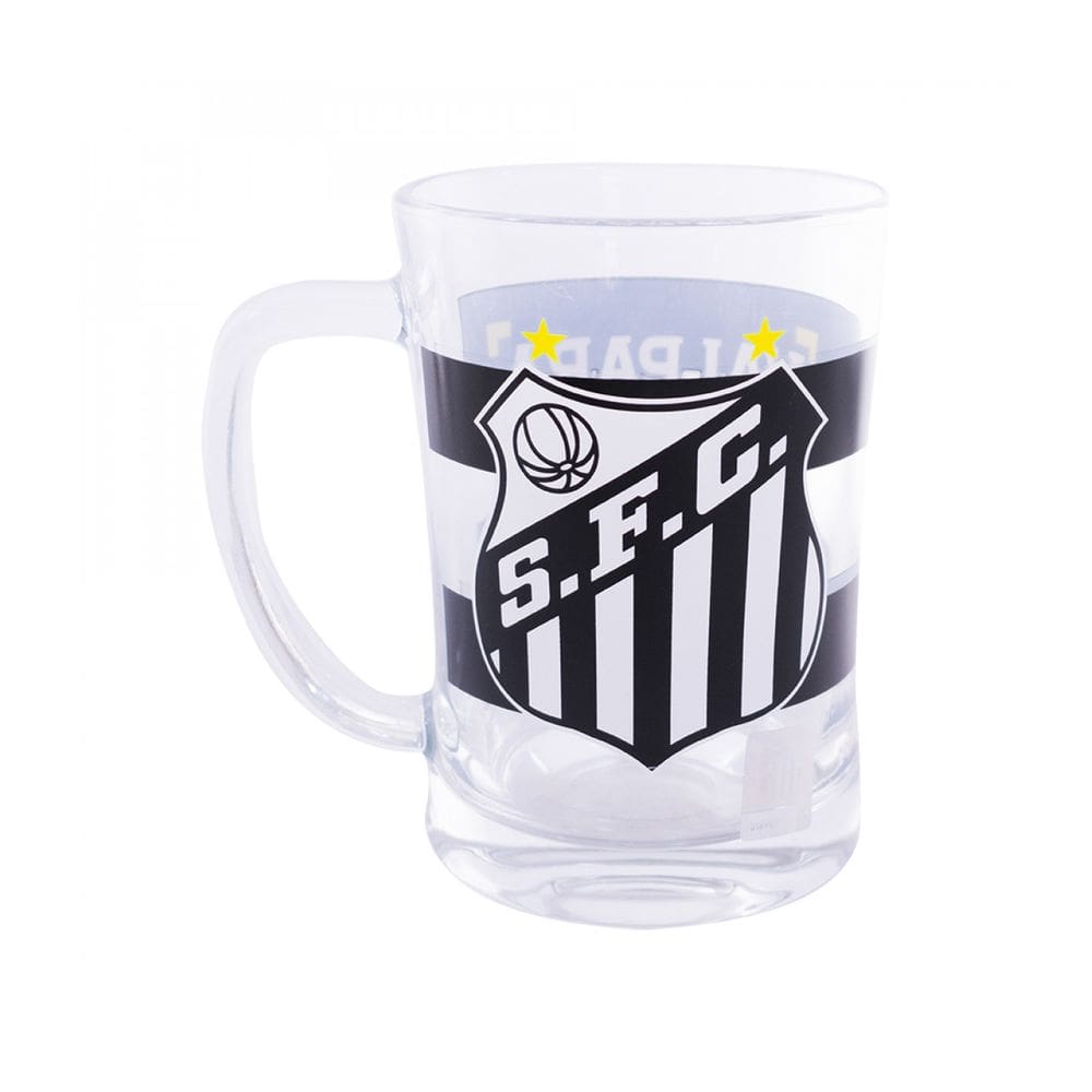 Caneca de Vidro 660ml Santos FC