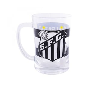 Caneca de Vidro 660ml Santos FC