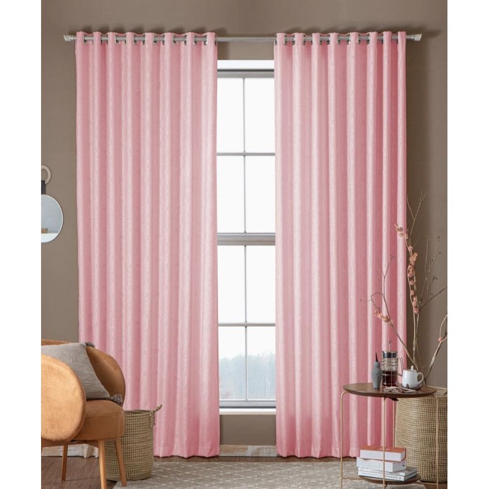 Cortina Jacquard Sala Jantar Quarto 2M X 1,80M Relevo Flor