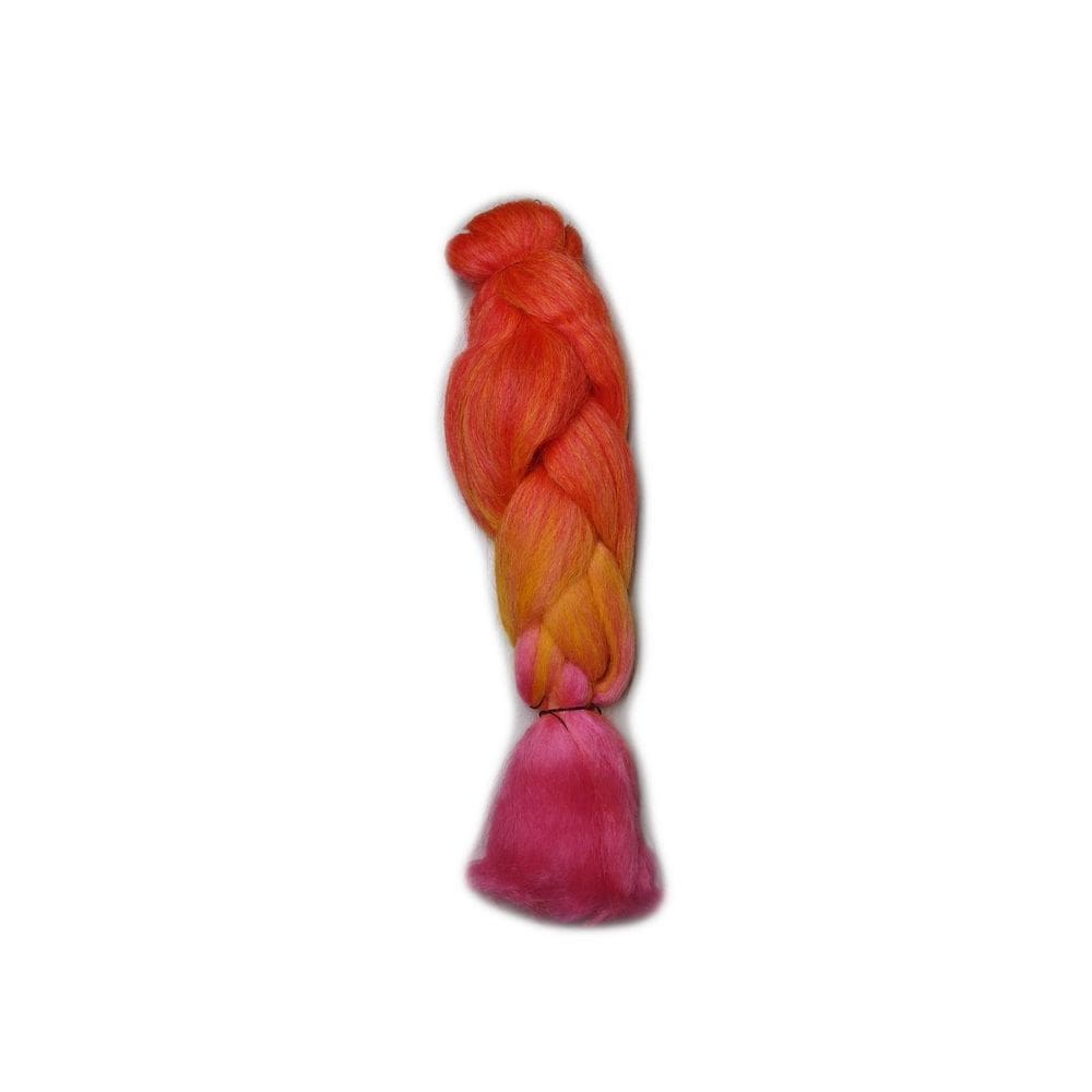 Cabelo Sintético Jumbão 399Gr Tranças Box Red Yellow Pink