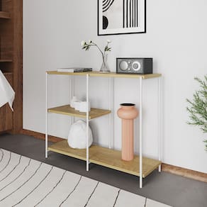 Aparador Industrial Artesania Branco e Feijó 95cm