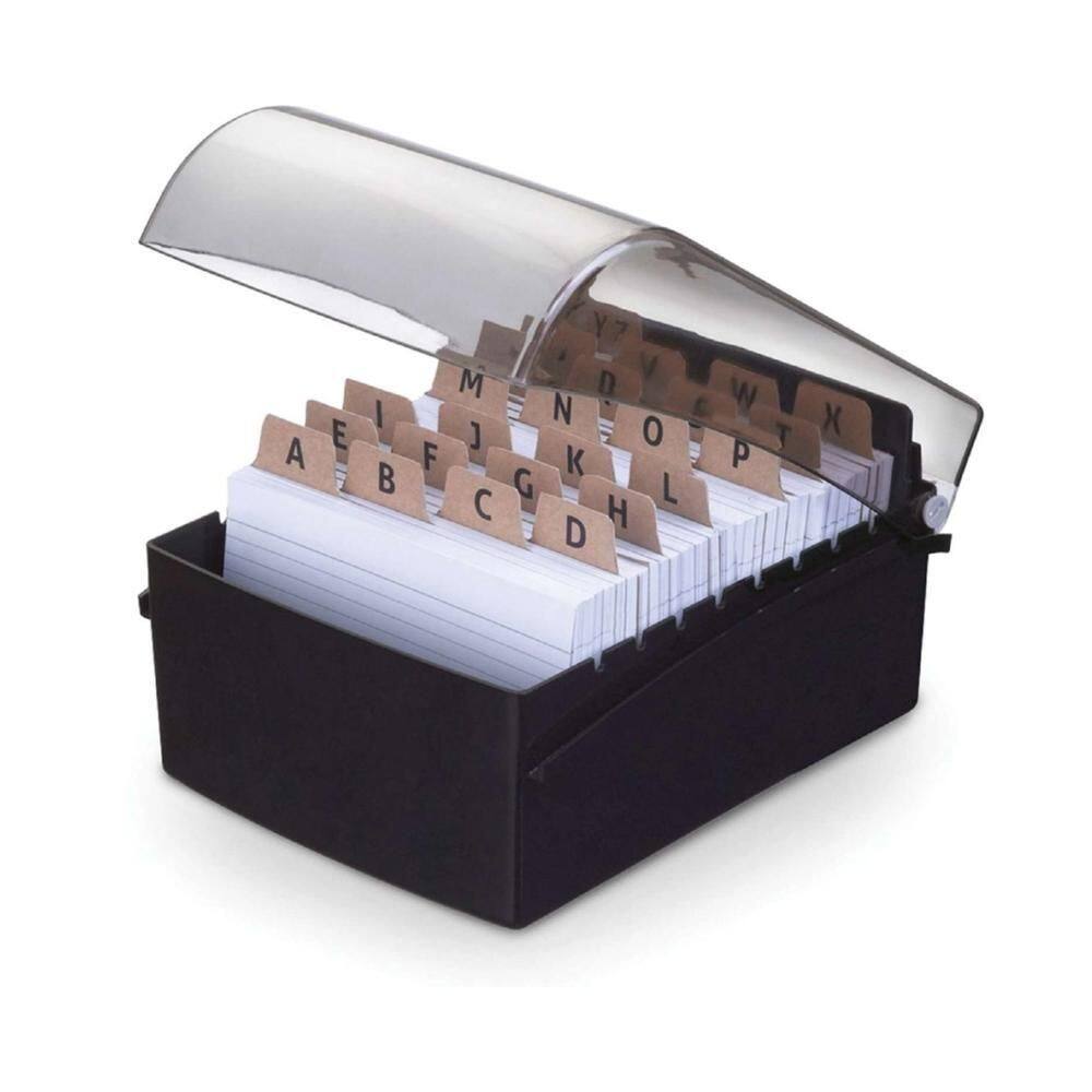 Fichário De Mesa Waleu Acrílico 4``X6`` Preto