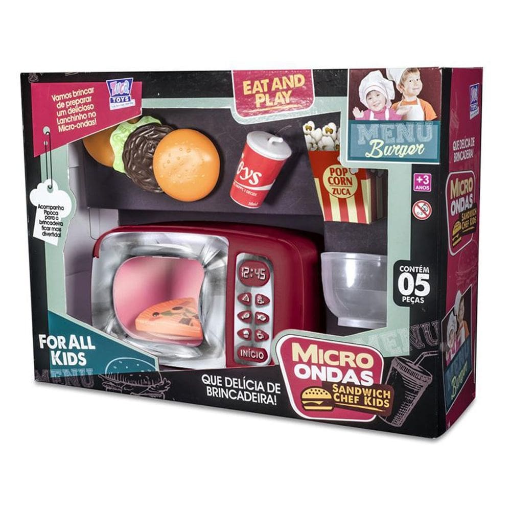 Cozinha Infantil Microondas Sandwich Chef Kids Zuca Toys