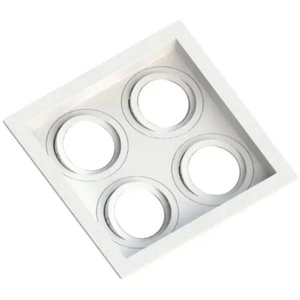 Spot Embutir Recuado Quadruplo Ar70 Branco