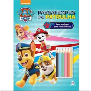 Livro De Atividades Patrulha Canina Com Lápis Colori