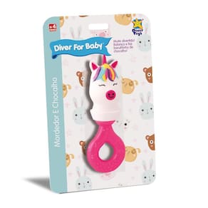 Mordedor Chocalho Unicórnio Diver For Baby 8174 - Diver Toys