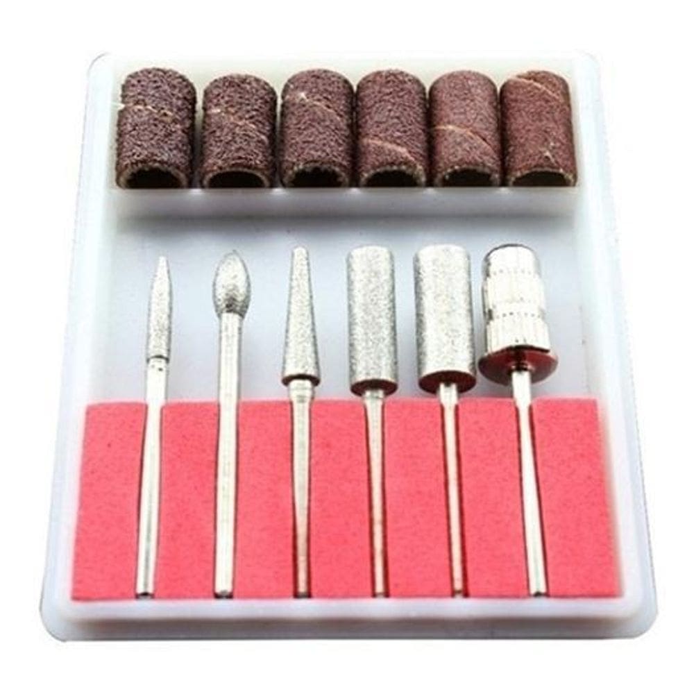 Kit Broca Completo De Unha Com 6 Broca + 6 Lixas Send