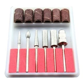Kit Broca Completo De Unha Com 6 Broca + 6 Lixas Send