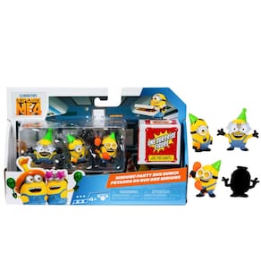 Pacote de bonecos Minions Despicable Me 4-4 Party Bus Bunch 5,8 cm