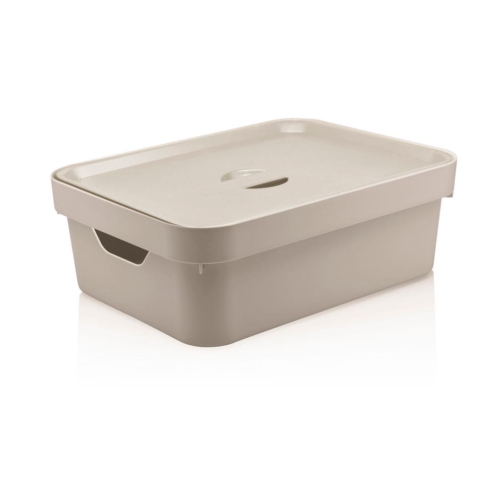 Caixa Organizadora Cube M Bege 36,5x27,5x13 Martiplast