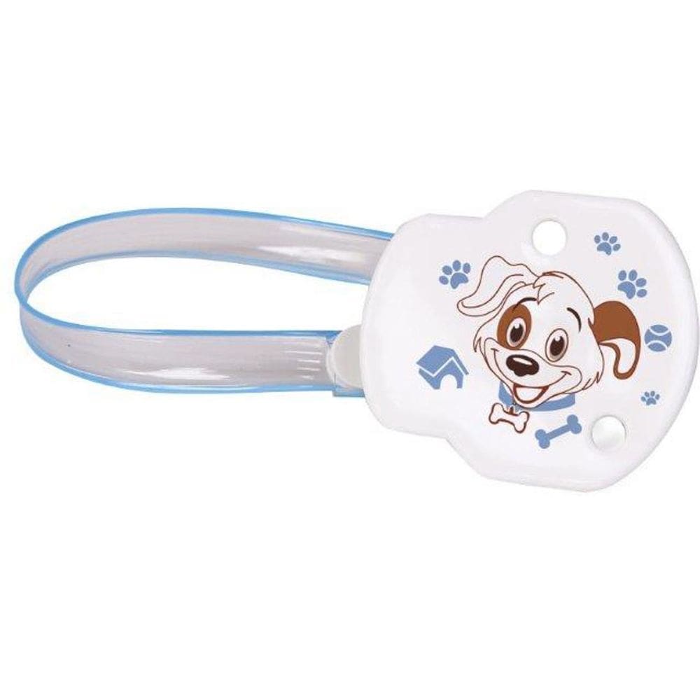 Prendedor De Chupeta  Boton  Linha Duke - Azul