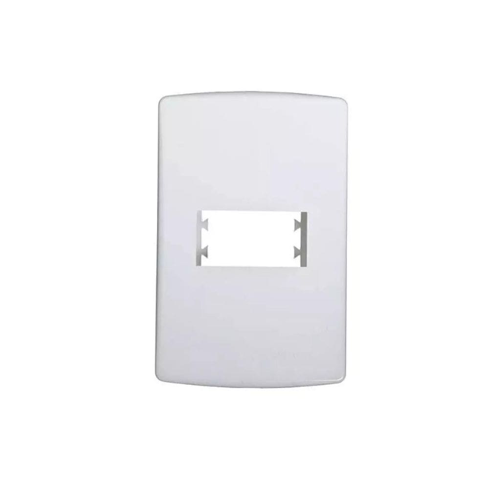 Placa 4x2 com Suporte Horizontal Branco Alumbra Siena