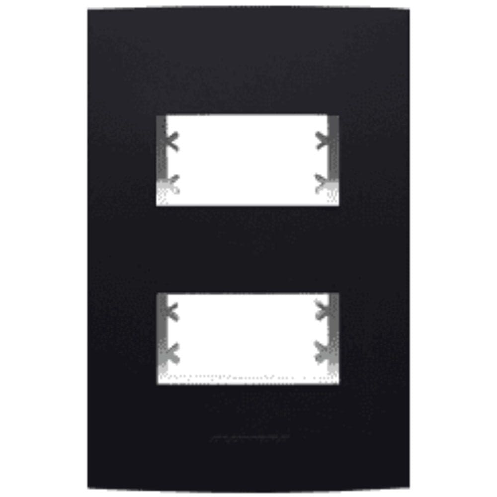 Inova Class Placa 4X2 2 Seções Distanciada Preto Ebano Fosco