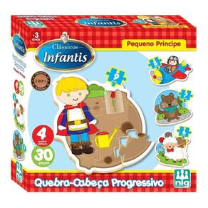 Quebra Cabeça Progressivo Principe 30 Pçs Madeira Pedagógico