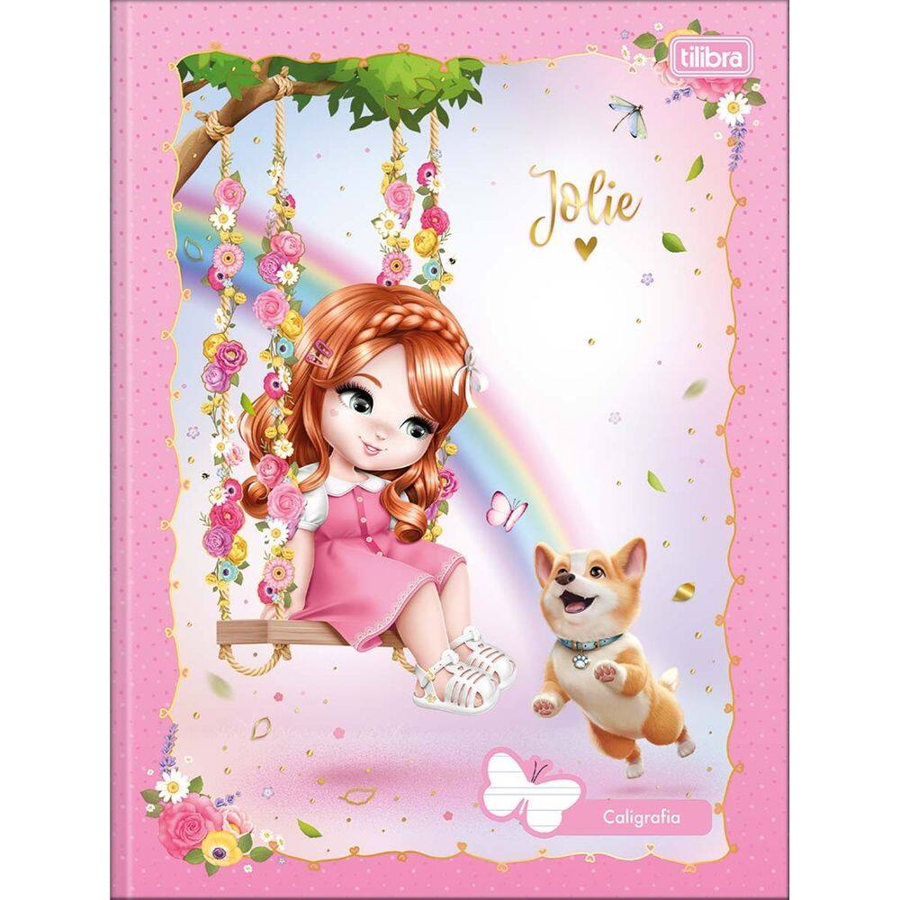 Caderno Caligrafia Brochura Costurado CD Jolie 40Fls Tilibra