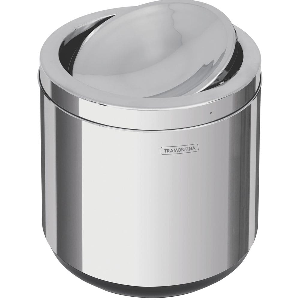 Lixeira Inox Com Tampa Basculante 7 Litros  Tramontina