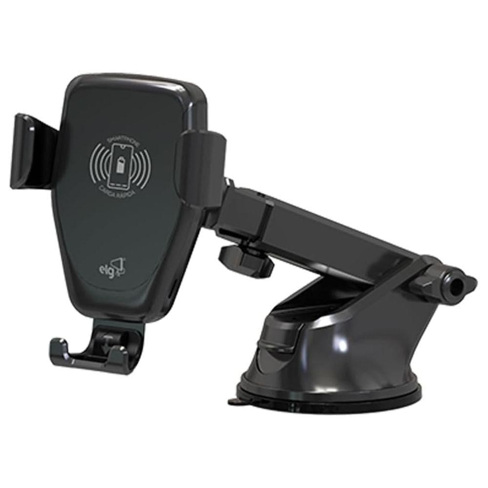 Suporte Veicular Para Smartphone ELG De 4,5 a 7 Com Carregador Wireless CH360WV Preto