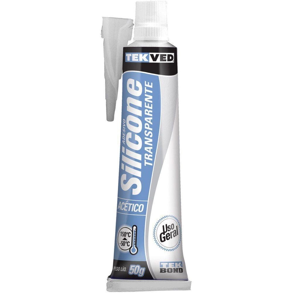 Cola Adesivo Silicone Tekbond 50Gr 24 Unidades