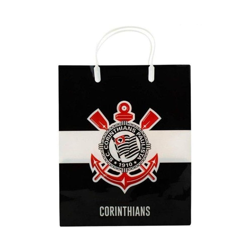 Sacola Para Presentes Corinthians 33X27Cm