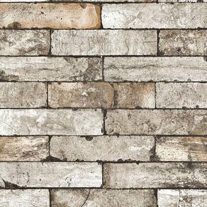 Papel De Parede Tijolo Cinza Ess1062 - 10m X 0.53m