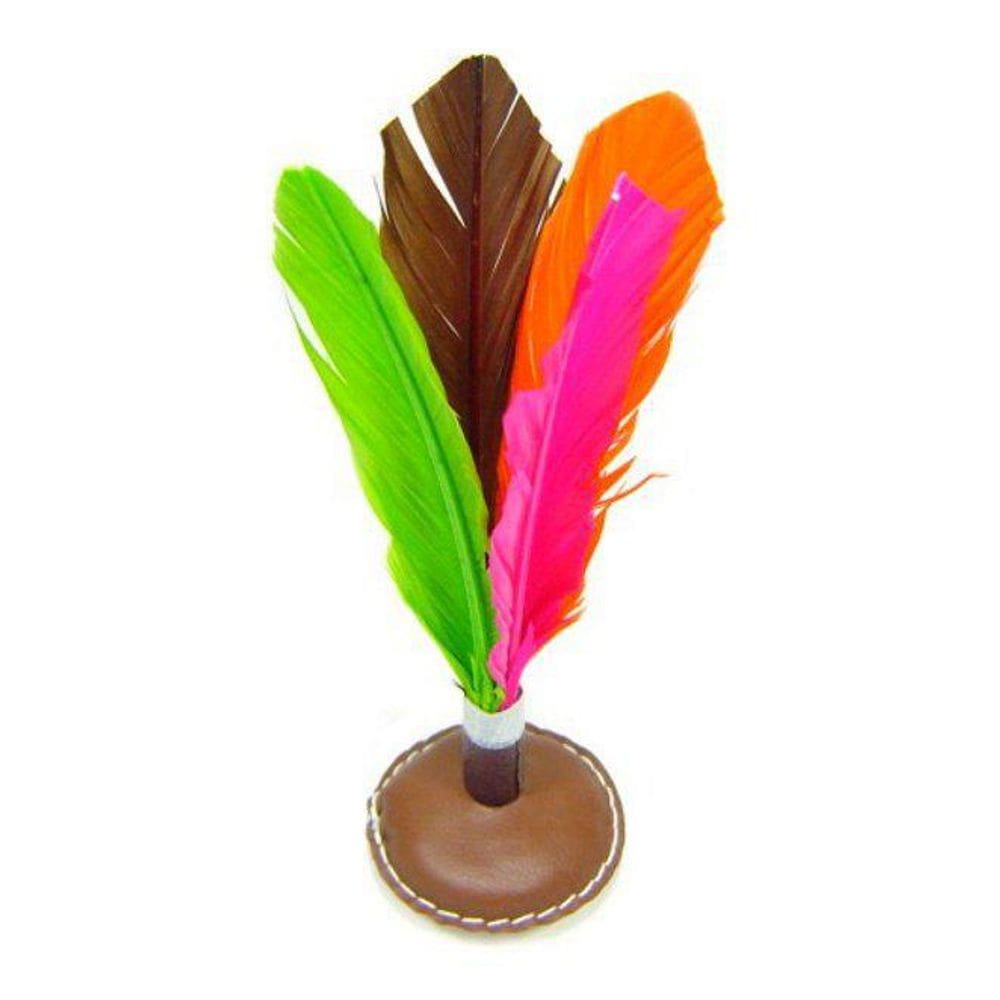 Peteca Tradicional Em Couro Multicolorido - 100% Artesanal