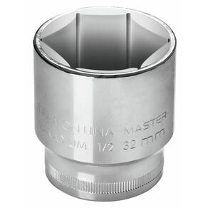 Soquete Sextavado 24 Mm Encaixe 1-2" Tramontina Em Aço Cromo Vanadio Com Acabamento Cromado