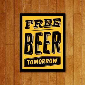 Placa Decorativa - Free Beer Cerveja