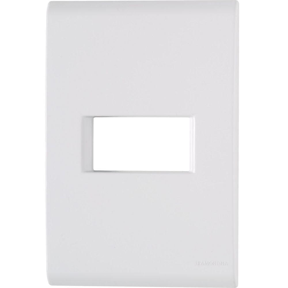Placa 1 Posto Horizontal 4x2 Tramontina Liz Branca
