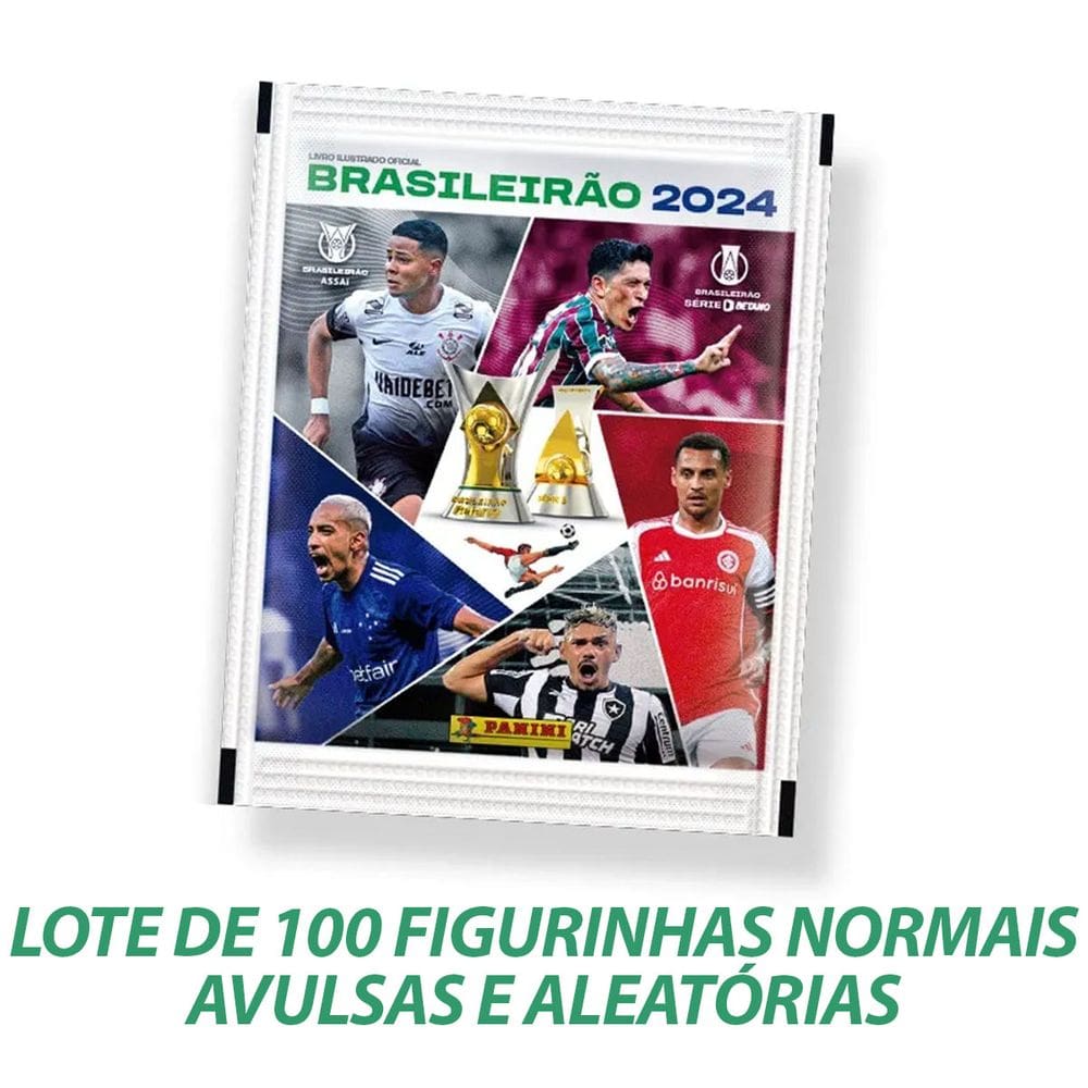 Lote De 100 Figurinhas Normais Brasileirão 2024 - AULSAS E ALEATÓRIAS