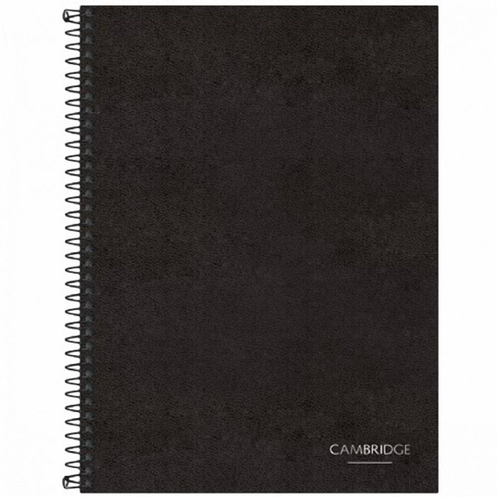 Caderno Executivo Espiral Capa Dura Universitário Preto Cambridge 80 Folhas Tilibra