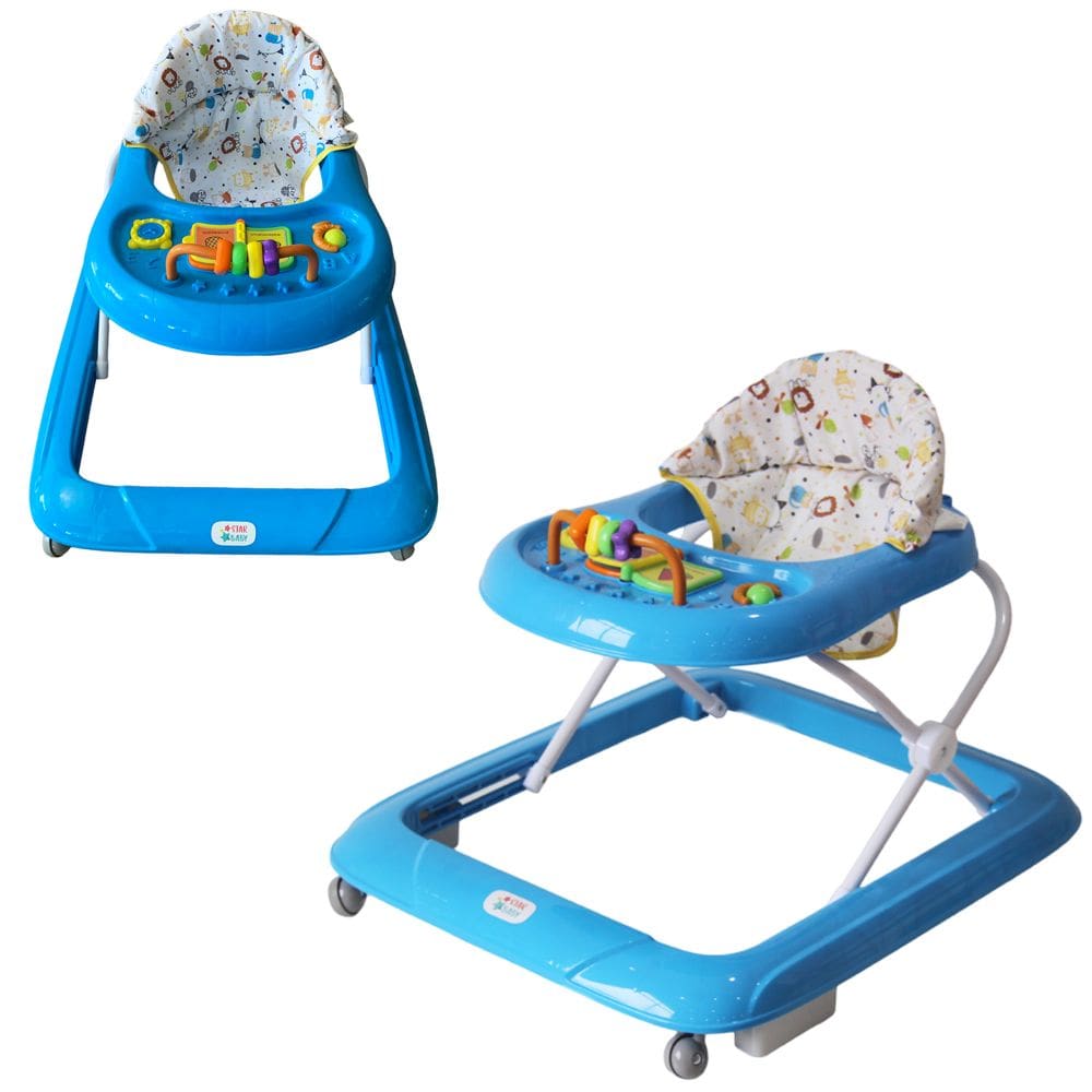 Andador Didático Infantil Bebês Smart Primeiros Passos com Atividades Educativas e Interativas Azul - Baby Style