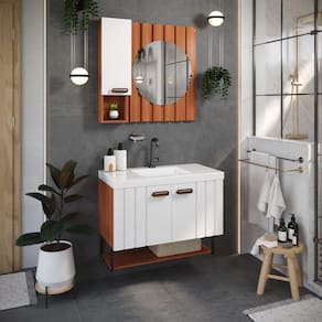 Conjunto de Banheiro Berton Bali 80cm Cinamomo/br