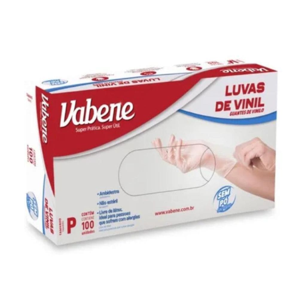 Luva Vinil Transparente P - Sensibilidade e Maciez